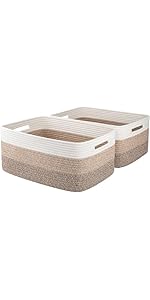 95L Extra Large Blanket Basket, 24" x 16.9" x 14.2" Woven Storage Basket for Living Room, Rectangle Nursery Blanket Storage for Toys, Towels, Dirty Clothes (Black)