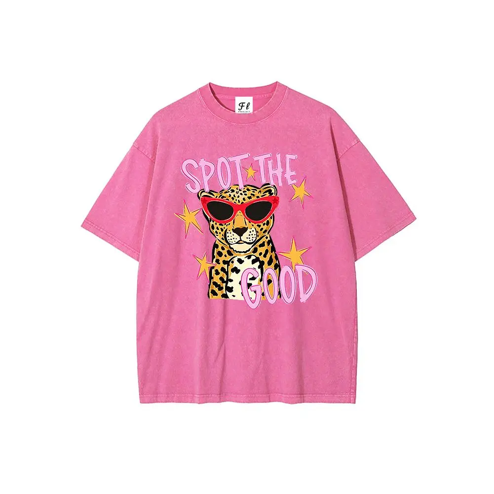 Spot The Good Leopard Shirt | Choose Kindness Tshirt Tee Shirt | Preppy Coquette Leopard Shirt | Graphic Tee | Retro Shirt