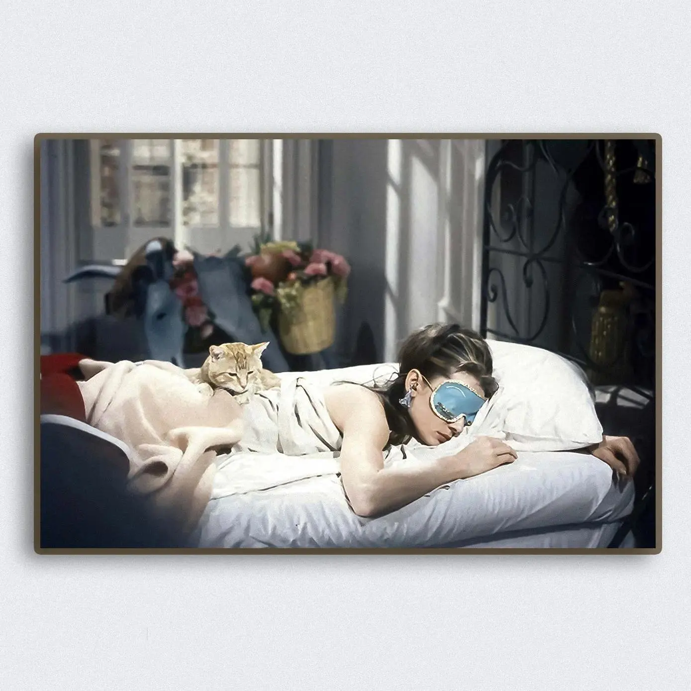 Breakfast at Tiffany's Movie Poster: Audrey Hepburn Canvas Art Print