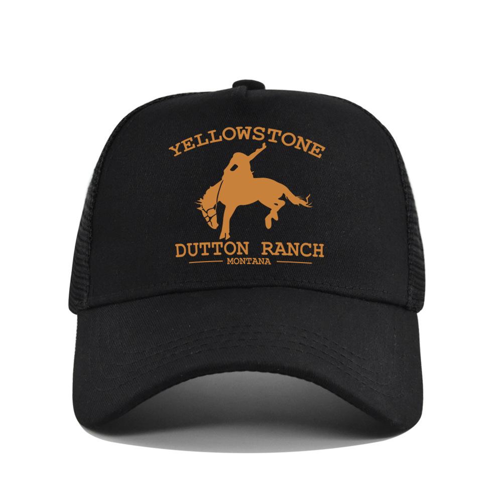 Best-selling Yellowstone baseball cap, screen-printed Yellowstone mesh cap, printed duckbill cap, unisex washable breathable sun hat