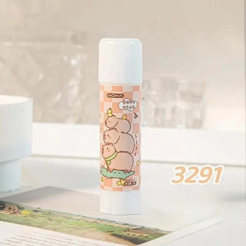 Capybara Glue Stick Cute Large Capacity Adhesive for School DIY Craft Strong Smooth Glue Kawaii Aesthetic Stationery Adhesives