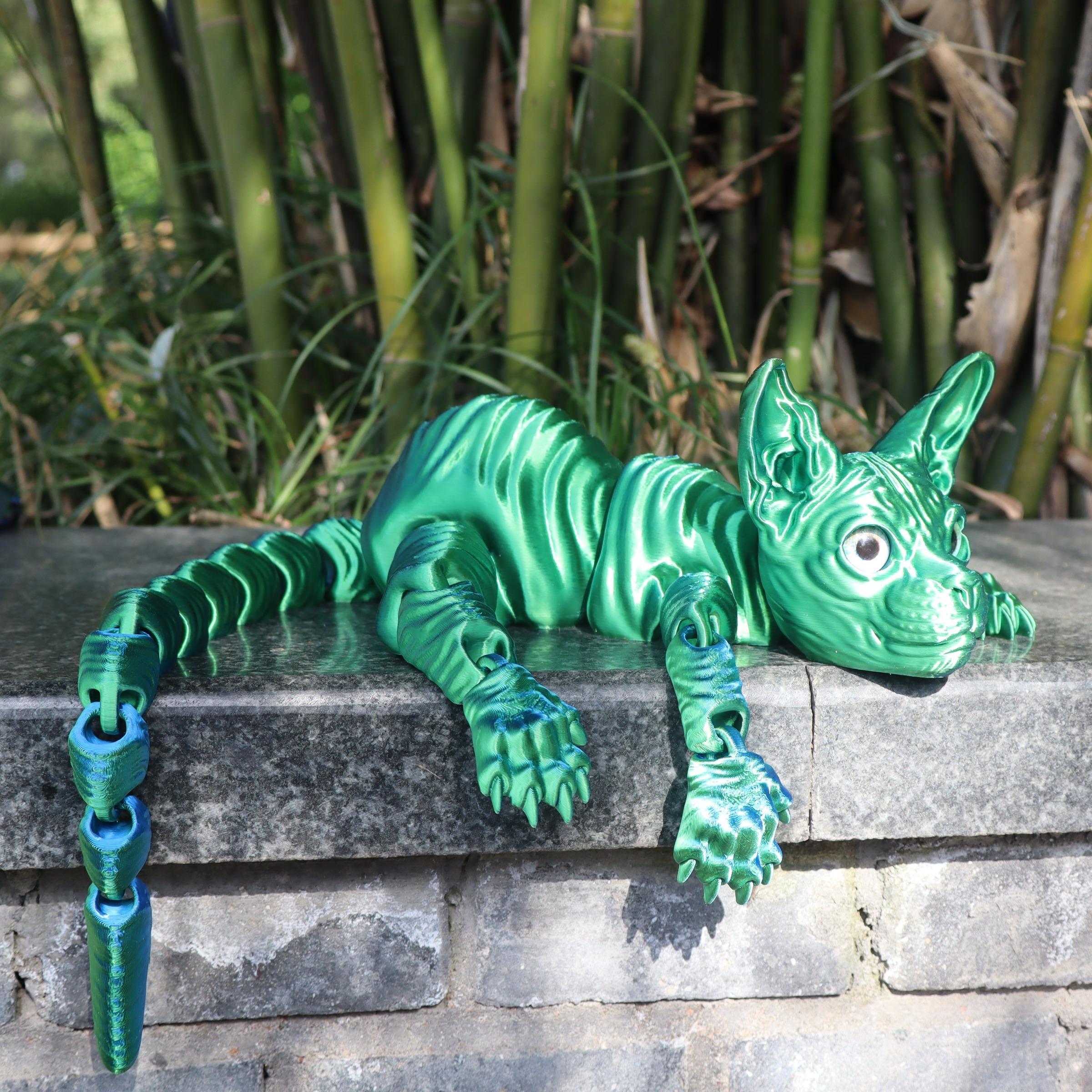 3D Printed Cat Figurine, Collectible Figurines, 1 Count Realistic Cat Statue, Desktop Ornament for Living Room Bedroom Home Office, Gift for Cat Lovers