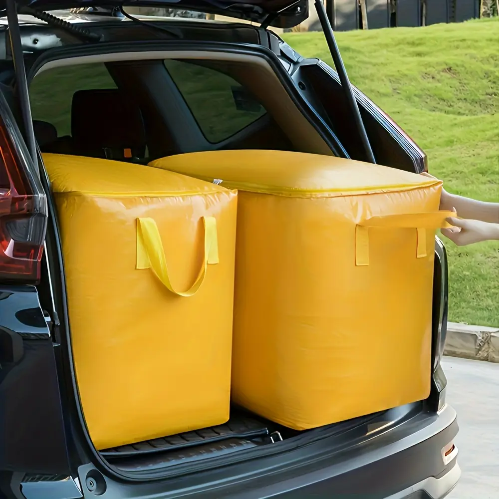 2/4Pcs Extra Large Thick Moving Bags, Heavy Duty Waterproof Storage Organizer Bags, Foldable Portable Design, Ideal for Dormitory Home Office Travel, Perfect Gift for Students and Workers, Multiple Sizes Available, Waterproof Zipper Bag