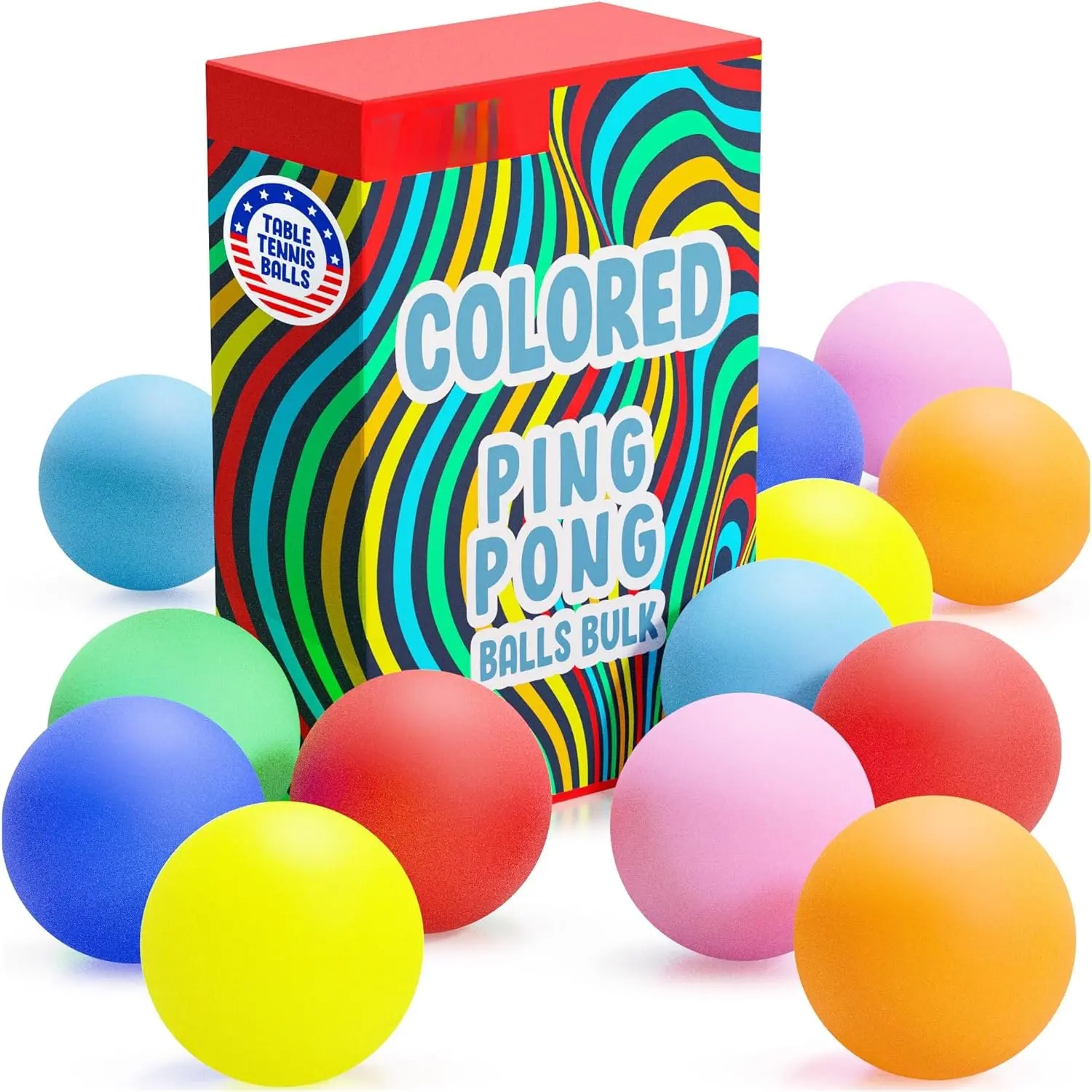 Colored Ping Pong Balls Table Tennis Ball for  Arts Pong Balls Pack of 50, 30 and  for Party Pets School Activities Christmas Halloween  Have for Teachers  Teens Adults