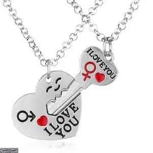 “Personalized Heart and Key Necklace for Couples – Romantic Valentines Day Gift for Her and Him, Matching Lock and Key Pendant, Cute Anniversary, Birthday, or Christmas Jewelry Gift”