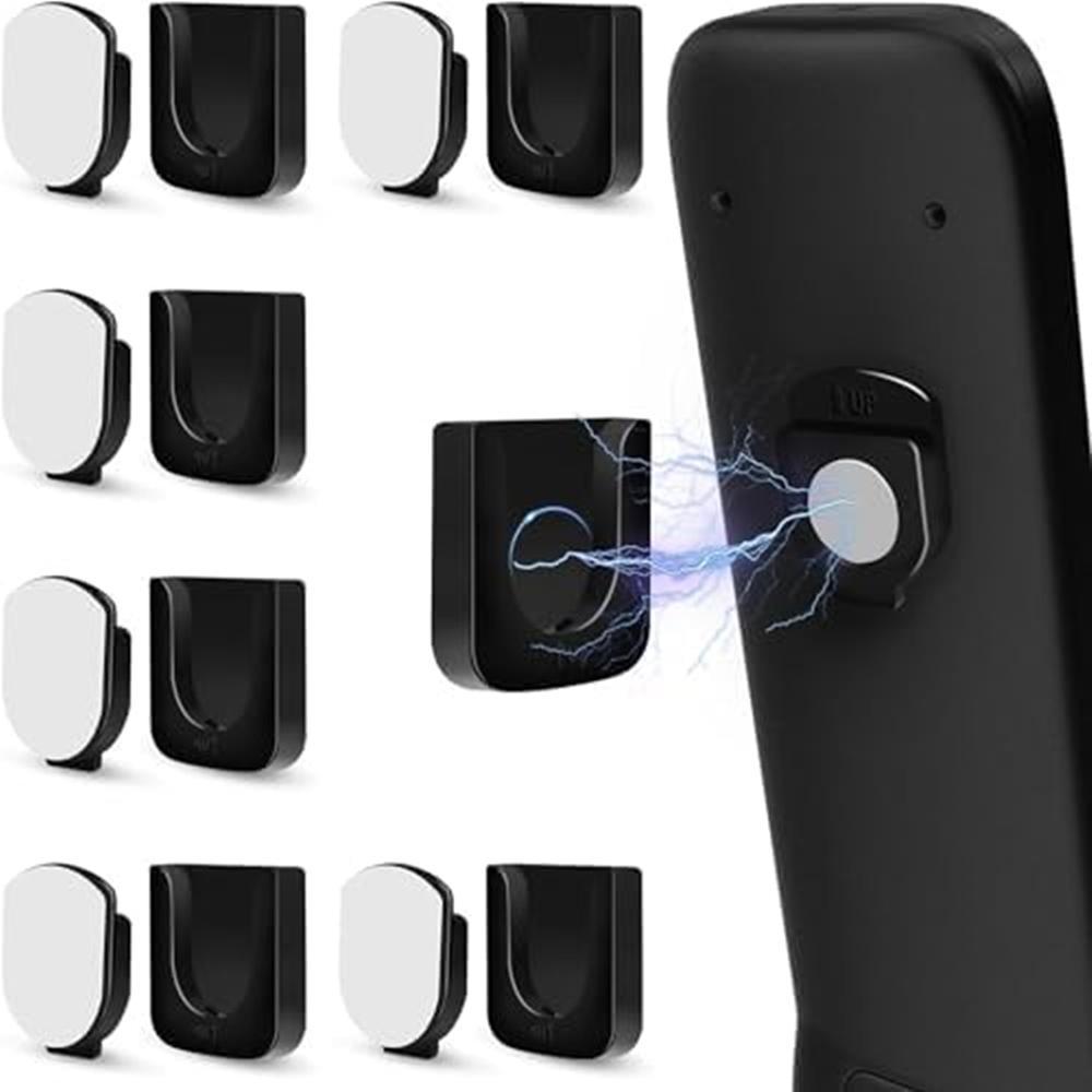 Magnetic Remote Control Holder, 1/2/4/6 Counts Wall Mounted Remote Control Storage Hook, Punch Free Self Adhesive Hook for Home Office Dormitory