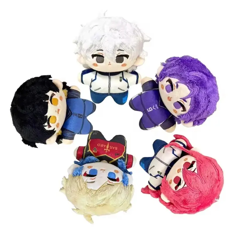 Unisex Soft Novelty Anime Plush Stuffed Dolls - 10cm/12cm 100% Brand New, PP Cotton Fill, Featuring Seishiro Nagi, Michel Caesar, Reo Mikage, Chigiri Hyoma, Bachira Meguru, Pendant Keychain Ornament Gift Toy, Soft Plush