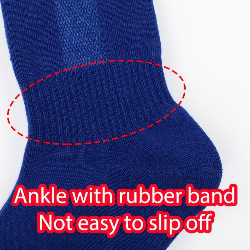 (New)1/3 Pairs Kids Knee-High Sports Socks - Breathable Mesh, High Elasticity & Moisture-Wicking, Solid Color Athletic Socks for Basketball, Football, School - Durable Polyester Boys & Girls Socks