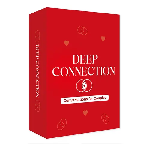 Deep Connection Dialogue Game Cards, Conversation Set, Fun Tabletop Game, Tabletop Games, 55 Meaningful Questions for Couples, Perfect for Dates, Quiet Nights, Valentine's Day, Christmas