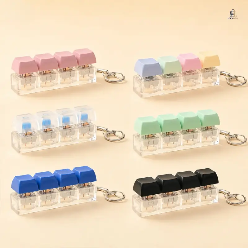Mechanical Keyboard Switch Keychain - Button Clicker Keychain, Multifunctional Portable Keyrings, Fidget Toys for Gamers, Everyday Use Gift by Sohochic