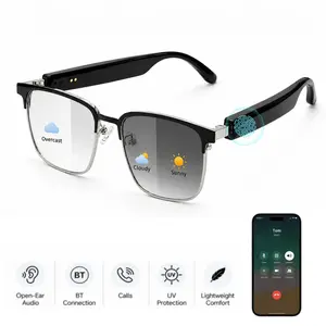 Photochromic Smart Glasses for Men Women, Bluetooth Audio Glasses with Speakers & Mic, Touch Control, Hands-Free Calls, Voice Assistant and UV400 Protection
