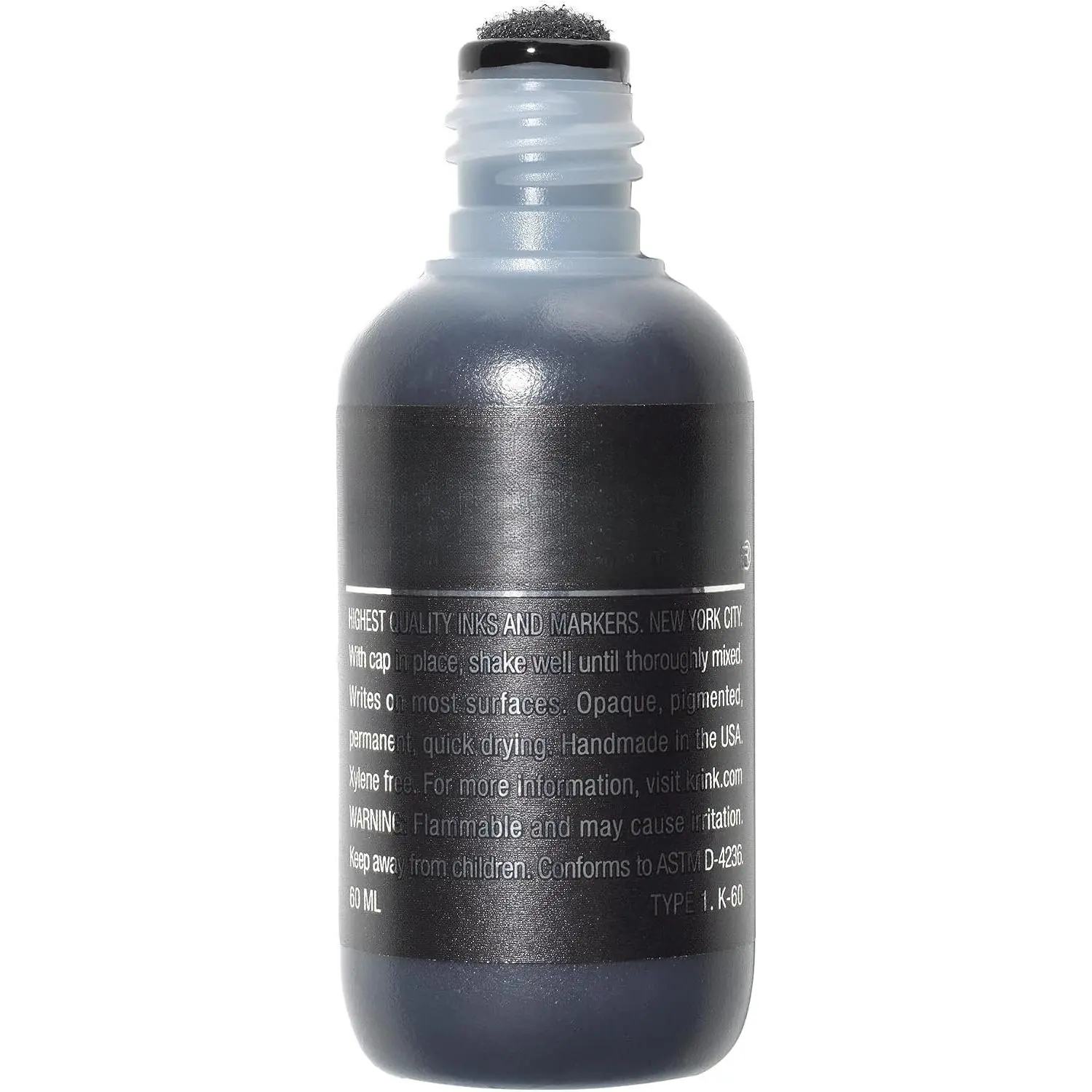 K-60 Black  Marker -  and Opaque Fine Art Graffiti Markers for Canvas Metal Glass Paper and  - -Based Permanent Graffiti Mop   Marker for Lasting Tags
