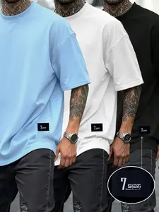 Men's Classic Solid Color Basic T-Shirt, Summer Round Neck Short Sleeve Casual Comfortable Top, Best Selling Versatile Outdoor Wear
