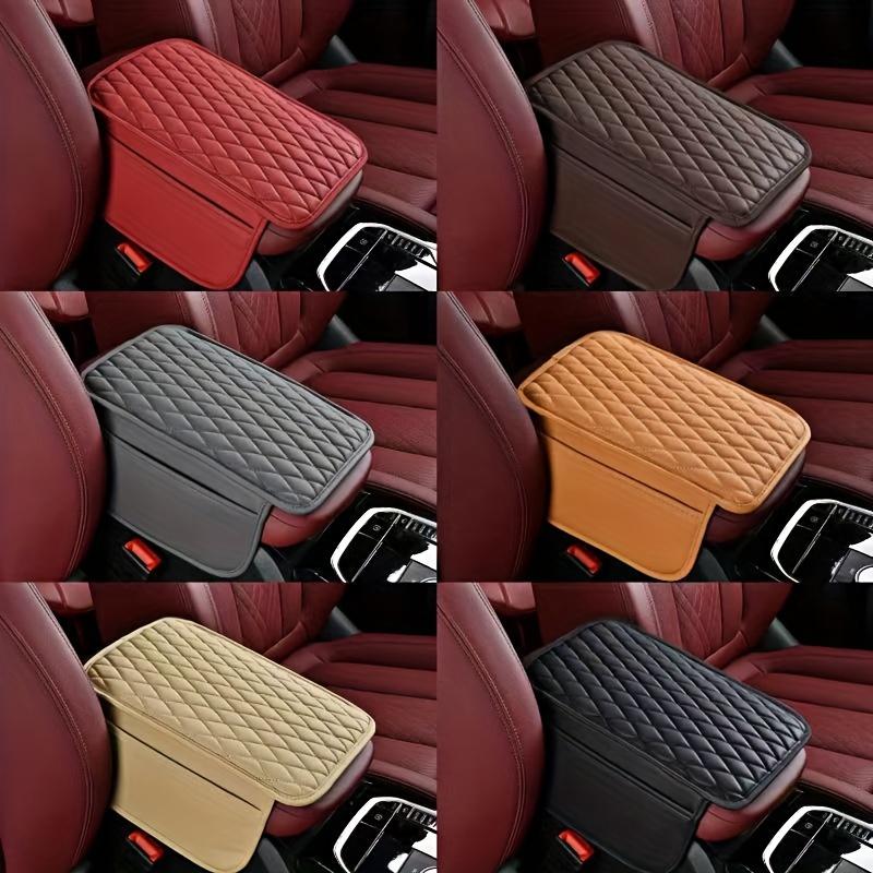Car Armrest Box Mat, PU Leather Storage Pad, Multiple Colors, High Quality