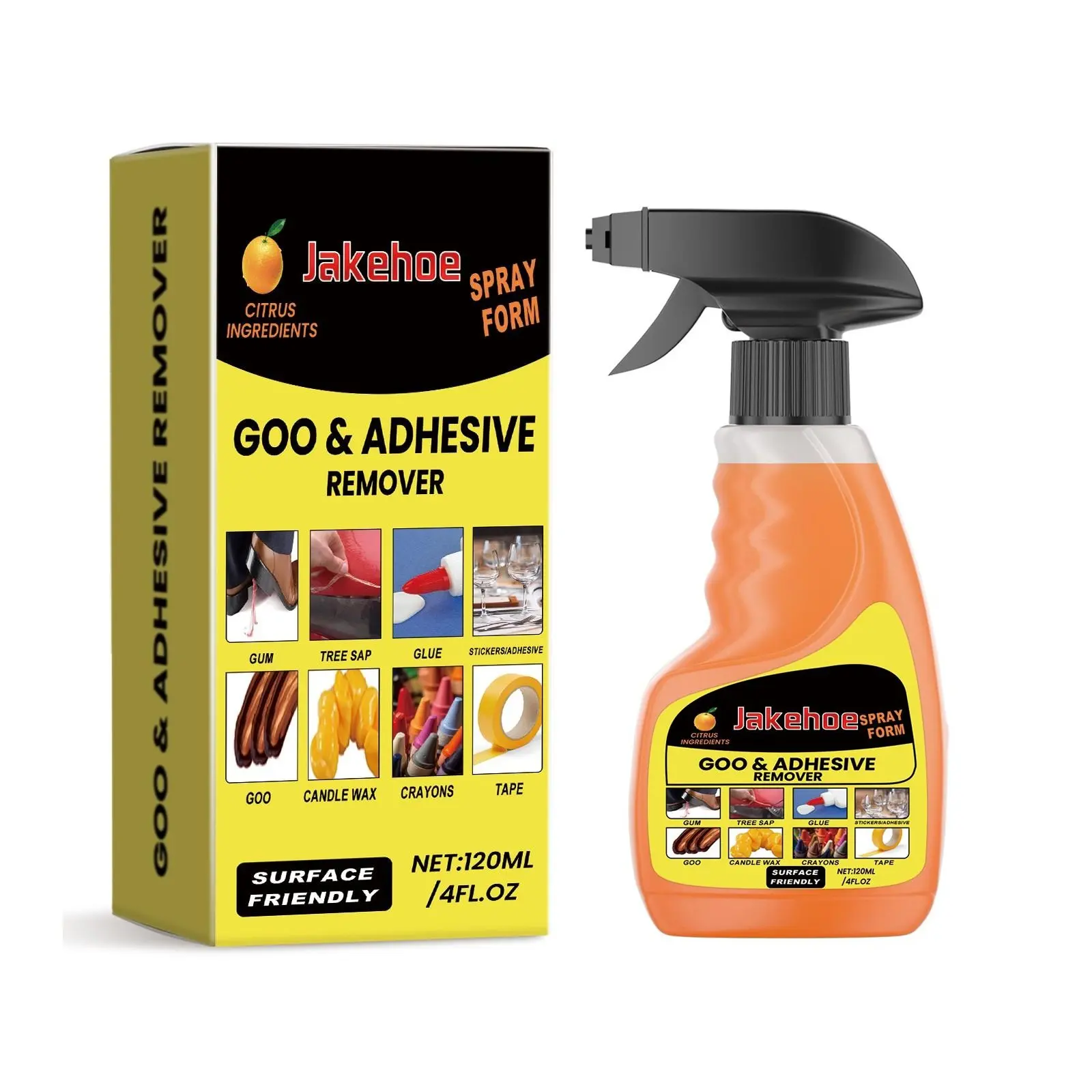 Jakehoe Multi-Functional Adhesive Remover, Removes Sticky Tape Double-Sided Tape Cleanly, No Residue, Versatile Adhesive Remover