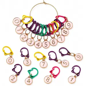 10 count Cute   Markers for Crocheting and Knitting - Numbered 0-9 Metal Crochet  Markers, Locking Knitting Markers, Snag-Free Enamel Crochet Accessories &  Counter