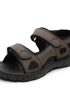 Thick Sole Velcro Sports Sandals, Anti-Slip Outdoor Beach Shoes, Breathable Mesh Flip Flops, Comfortable Summer Footwear