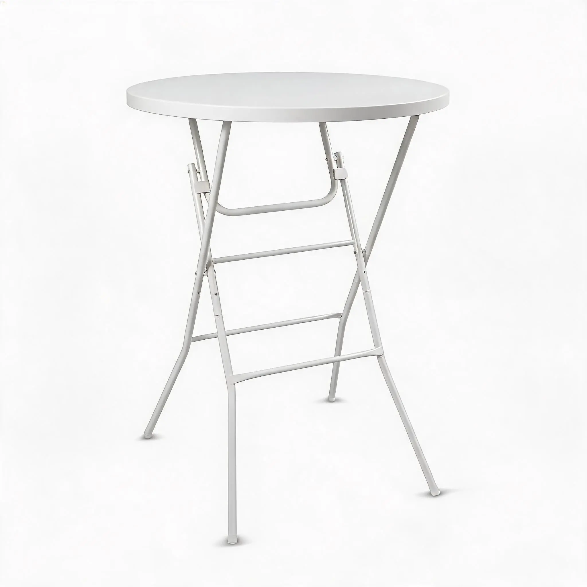 31.5" Folding Cocktail Table, Portable Bar Height Table with Detachable Legs, Portable Bistro Table for Parties, Weddings, Events, Kitchen