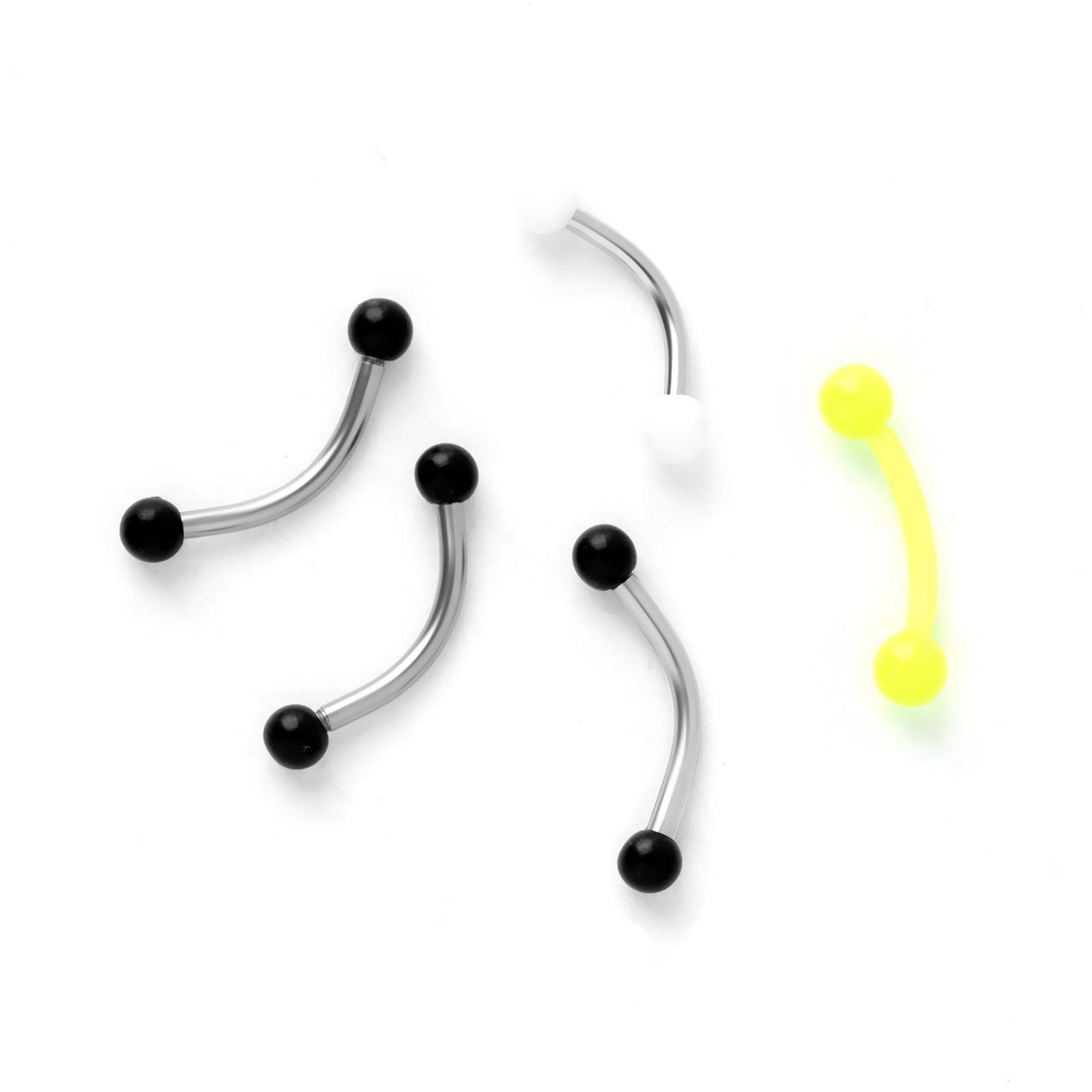 316L Stainless Steel Mixed Style Body Piercing Jewelry Set with Case, Colorful Nose Rings Tongue Rings Eyebrow Rings, Hypoallergenic Piercing Kit for Women Men