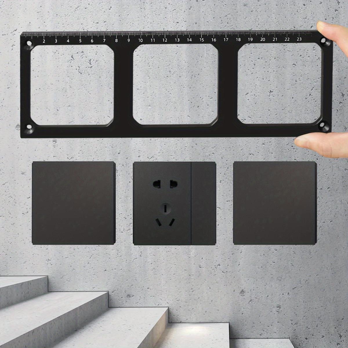 Switch Socket Opening Template, 86 Type Socket Box Hole Template, Wood Board Slotting Template for Cabinet Woodworking Tool Accessories