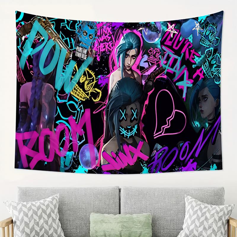 1pc Arcane Series Wall Tapestry - Horizontal Peach Skin Fabric Poster with Romantic Candlelight & Arcane Characters, Soft Textured Decor Suitable for Dorm, Living Room, Bedroom - Holiday Gift for & Men