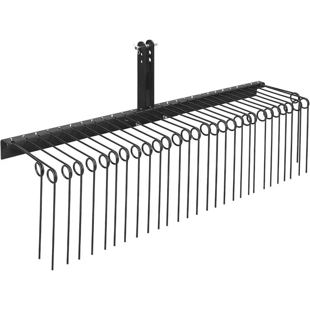 Gaomon 72" Tow Behind Landscape Rake, 3 Point Hitch Lawn Dethatcher Rakes | 30 Steel Tines for Category 1 Tractors, Heavy Duty Powder Coated Finish Tools for Leaves/Pine Needles/Straw