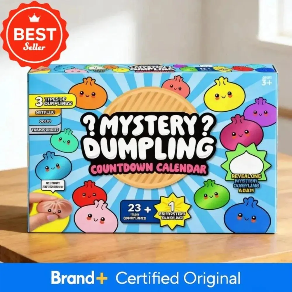 Soft Bun Squishy Slow Rising Stress Relief Toy Squishy Fidget Mystery Dumpling Day Countdown Advent Calendar Sensory Toy Party