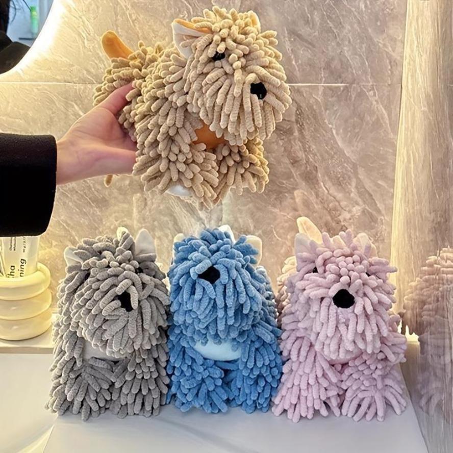 Cute Look Puppy Shape Hangable Hand Towels - Cozy Absorbent Wall-Hanging Towels for Kitchen, Bathroom (2026 New, Ideal Gift for Indoor Recreation Use)