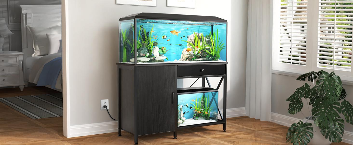 Fish Tank Stand for 40-50 Gallon, Aquarium Stand with Power Outlet ...