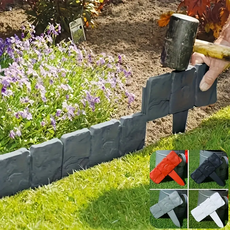 PVC Garden Fence, Foldable and Assembleable, Outdoor and Indoor Use, Plant Protection, Lawn Decoration, Landscape Border, Plastic Fence
