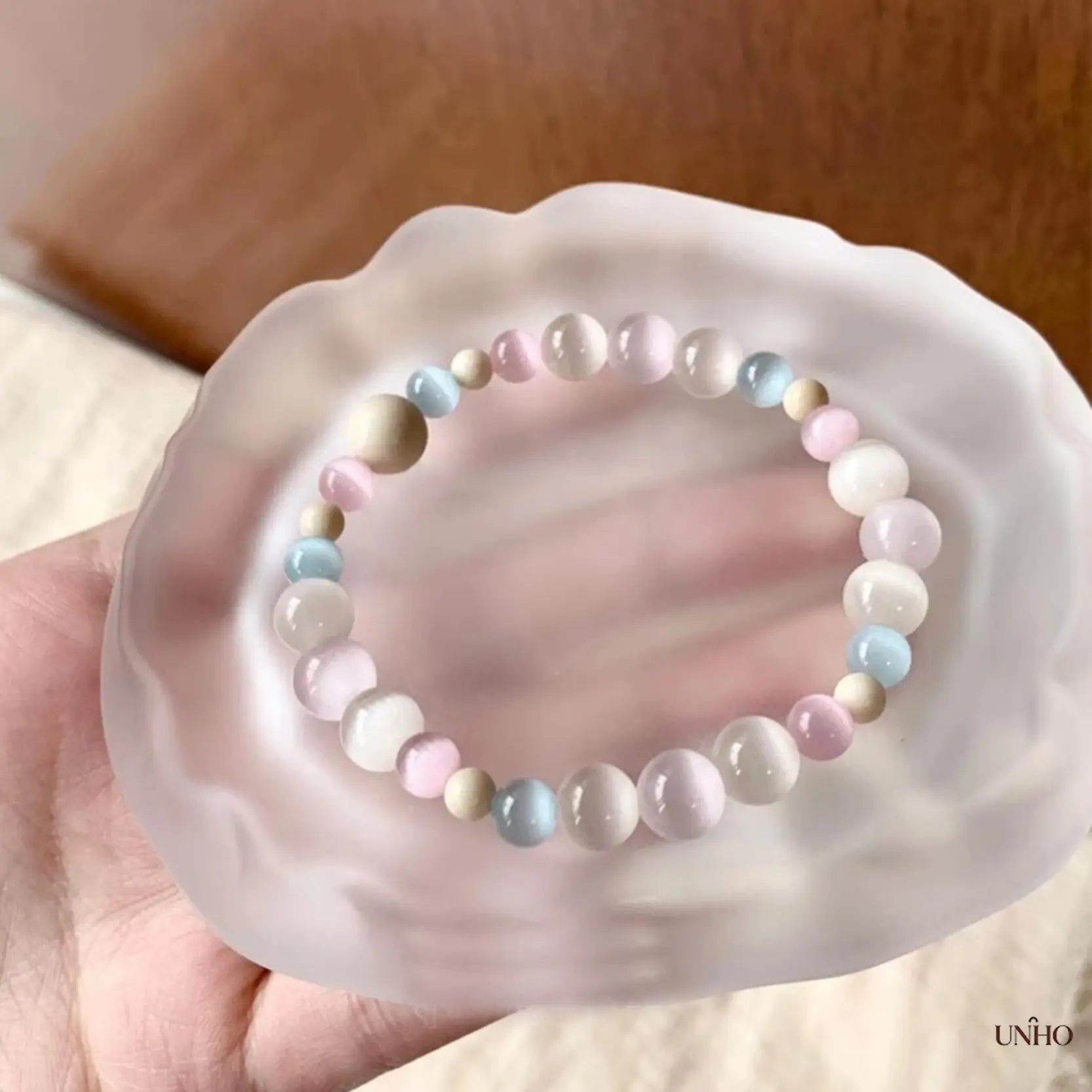 New Chinese‑Style Lychee Frozen Opal Beaded Bracelet, Retro Gentle‑Temperament White Fossil Bead Ornament, Niche Exquisite Jewelry For Daily Wear & Traditional Outfit Matching Accessory