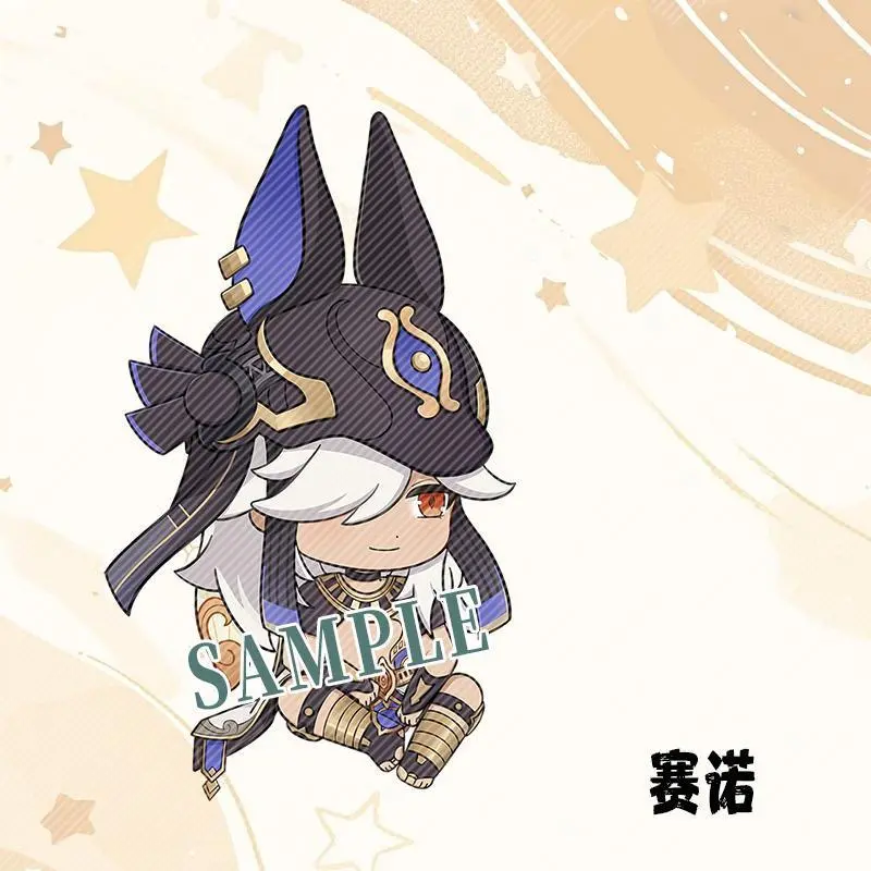 Anime Genshin Impact Kinich Neuvillette Wriothesley Furina De Fontaine Nahida Lyney Scaramouche Acrylic Magnet Fridge Sticker
