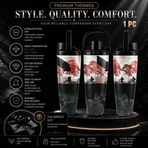 1pc 30.5oz Stranger Things Red Tree Demogorgon Silhouette SUS304 Stainless Steel Tumbler, Dual Sip & Straw Flip Lid with Foldable Carry Handle, Double Wall Vacuum Insulated Thermal Water Bottle, Odor-Free & No Drink Flavor Alteration, Leakproof Travel Mug