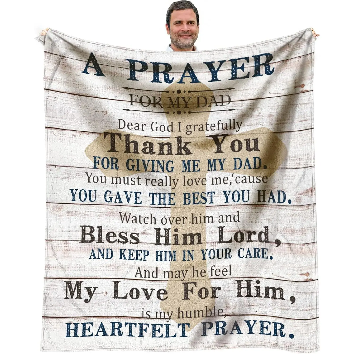 Dad Blanket for Fathers Day - Dad Gifts for Father's Day from Daughter, Son - Christian Gifts for Dads - Father Birthday Gift - to My Dads Throw Blanket 60 x 50 inch