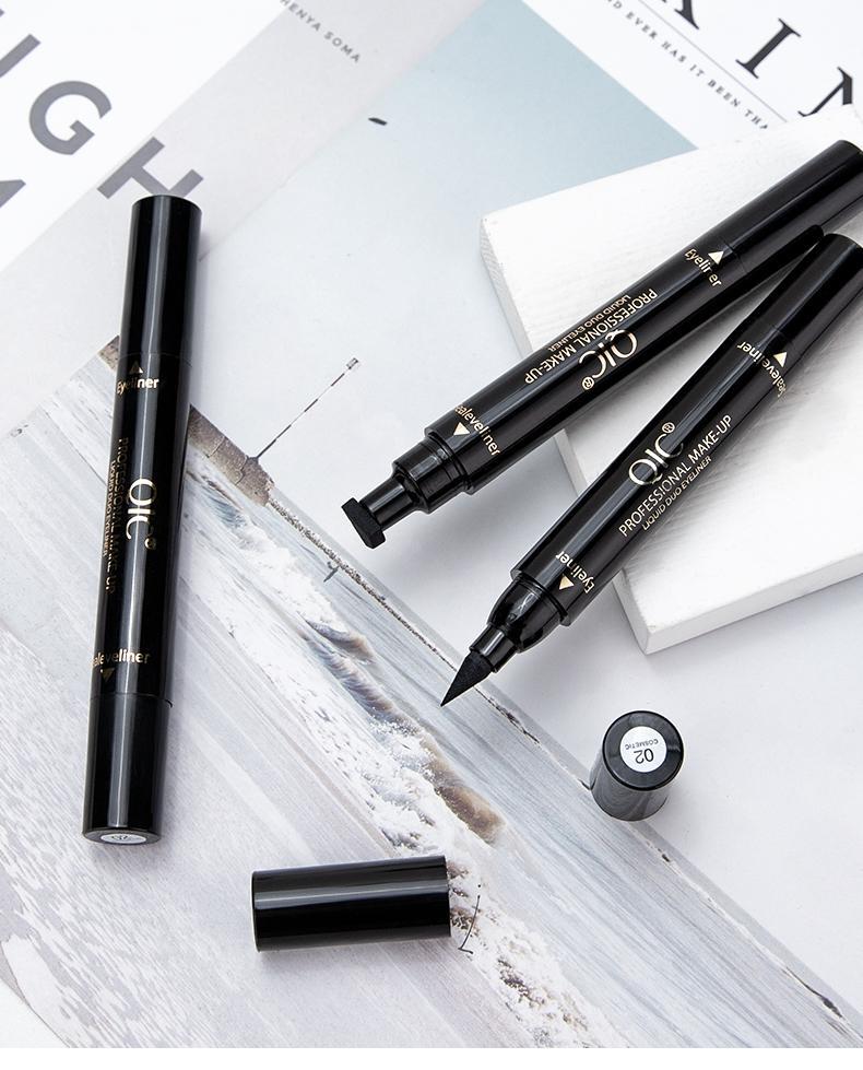 QIC 2-in-1 Stamp Eyeliner Pen | Waterproof & Smudge-Proof | Long-Lasting Winged Eye Makeup QIC 2-in-1 Stamp Eyeliner Pen | Waterproof & Smudge-Proof | Long-Lasting Winged Eye Makeup