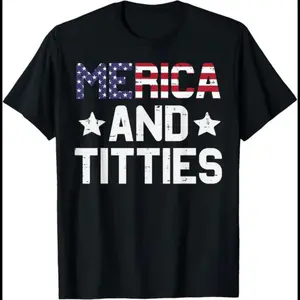 [100% Cotton] 180gsm Lightweight Breathable Unisex T-shirt 100% Cotton 4th Of July Merica And Funny Patriotic Adult Humor Women Men T-Shirt