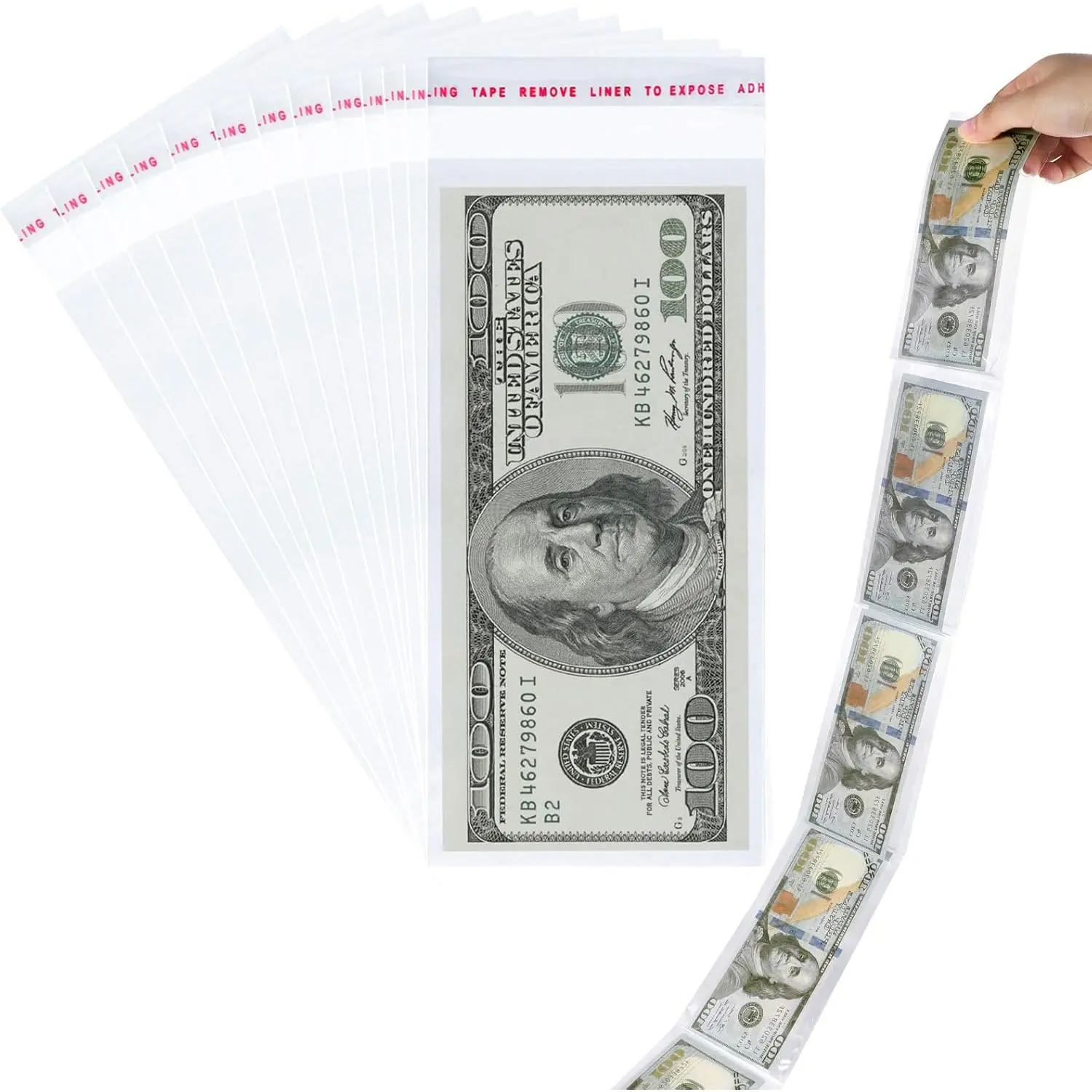100 count Cake  Box Transparent Bag Clear   Sleeves Self Sealing Cellophane  Bags