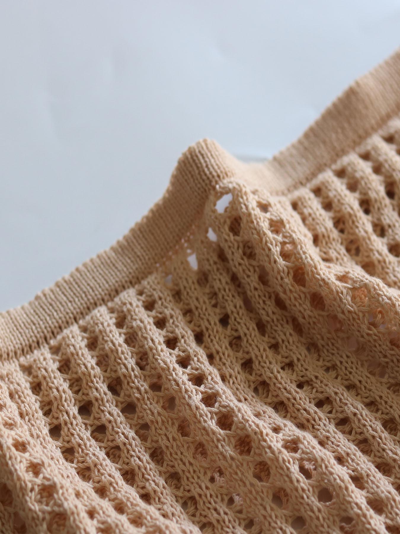 Plus Size Women's Digital Print Hollow Out Sweater, Casual Fashion Sporty Round Neck Knit Top, Summer Wear, Daily Clothing