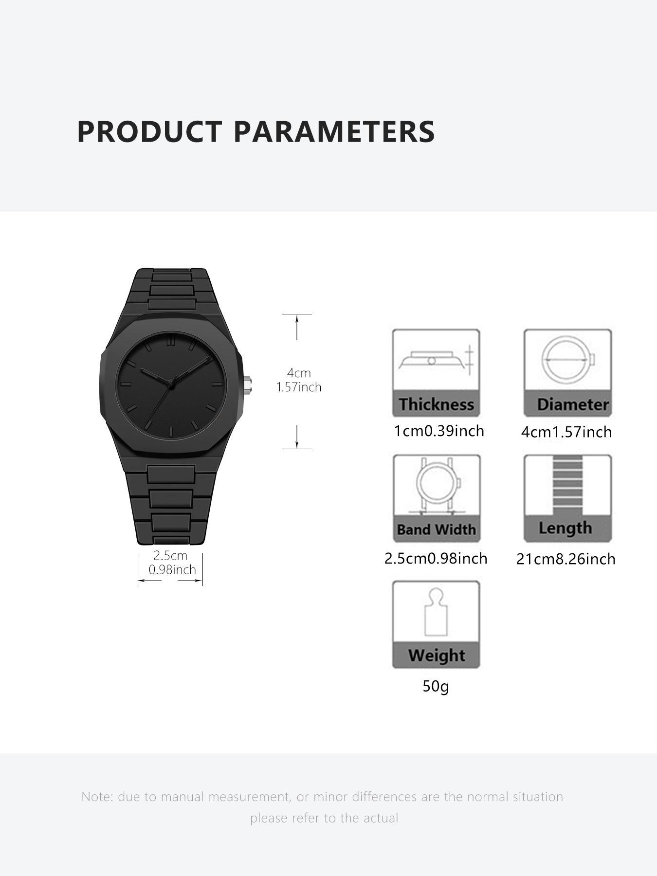 Men's Casual Round Dial Plain Analog Quartz Watch, Fashionable Watch for Party, Daily Clothing Decor, Trendy All-match & Exquisite Watch for Birthday Gift with Box