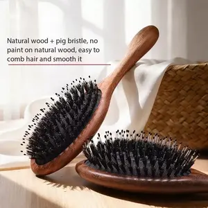 Professional Dragon Phoenix Sandalwood Comb, Anti-Static Hair Brush, Scalp Massage, Wide Teeth Detangler, for Curly/straight Hair Care