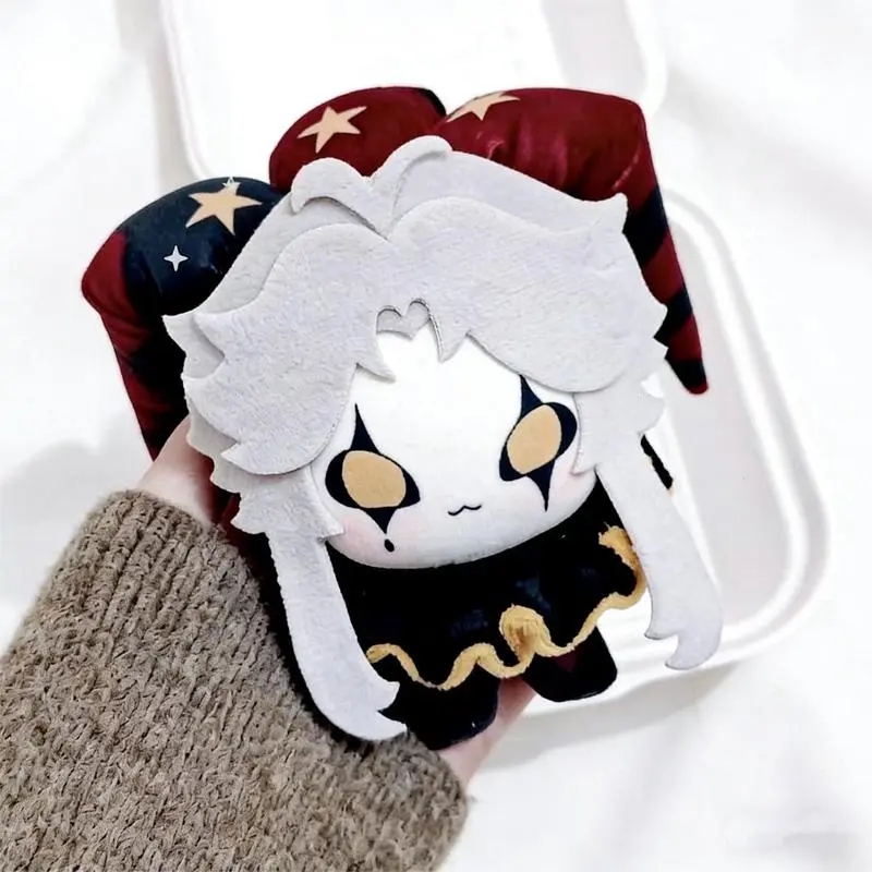 Super Cute 12cm With Removable Hat Headdress Pierrot Plush Toys Cosplay Circus Anime Game Freak Character Decorative Plushie Dol