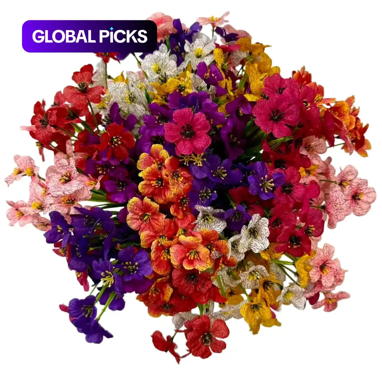 24 Bundles Artificial Flowers for Indoors and Outdoors, Fake Flower Plants for Home, Garden and Porch Decor, Window Box Filler (8 Colors) #GLOBAL PICKS