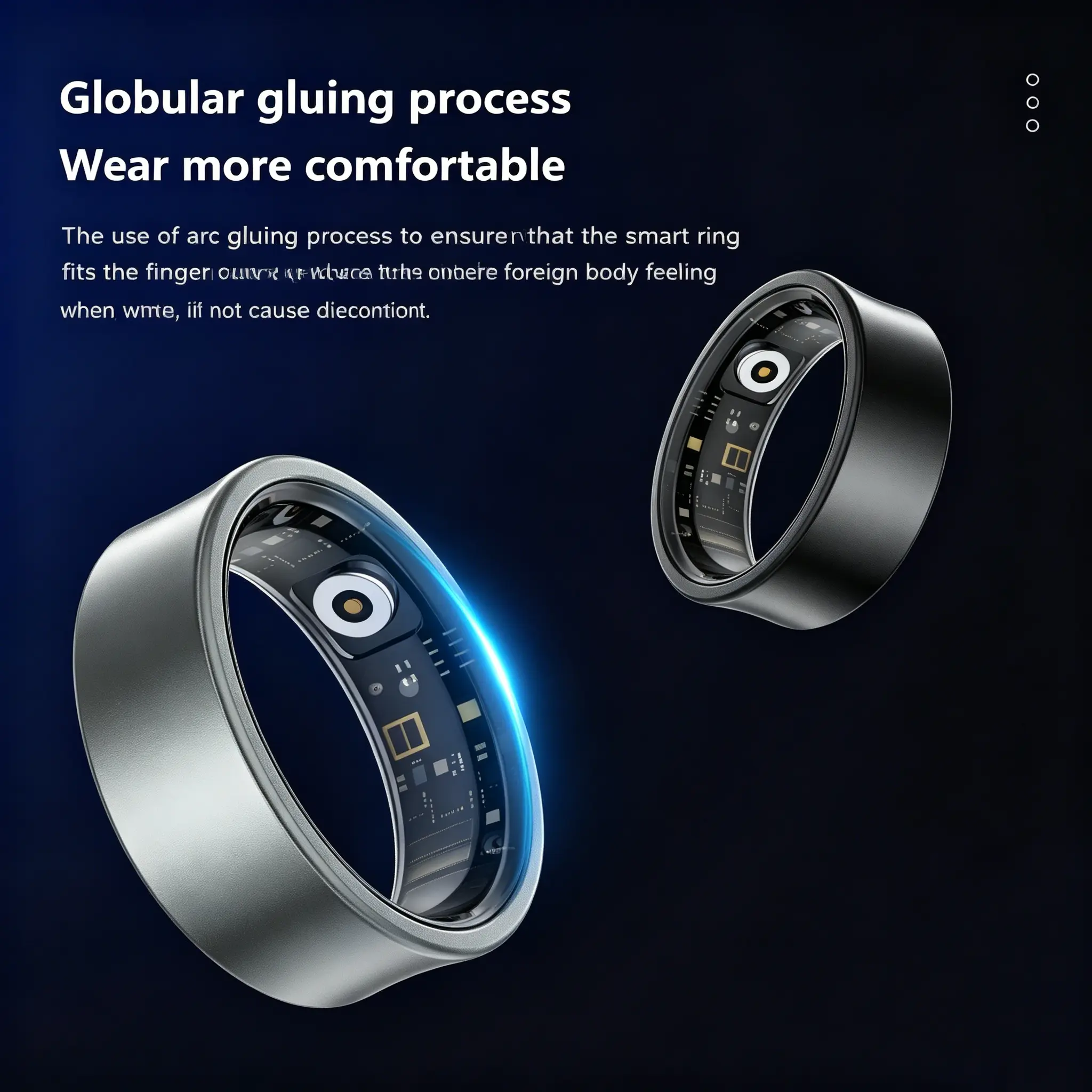 Smart Ring for Fitness Tracking, Gesture Control Heart Rate Monitor, Sleep Analysis, Ip67 Waterproof, Step Counter, Blood Oxygen Sensor, Smart Ring Health Tracker, Wearable Devices