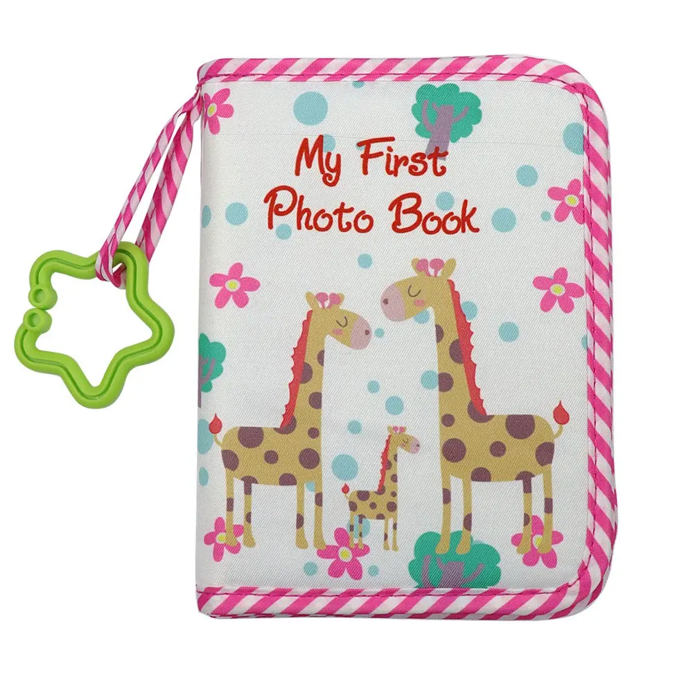Baby Growth Photo Album, Cloth Material, Deer Cartoon Design, Baby Memory Book, Perfect Gift for New Parents, Keepsake Diary