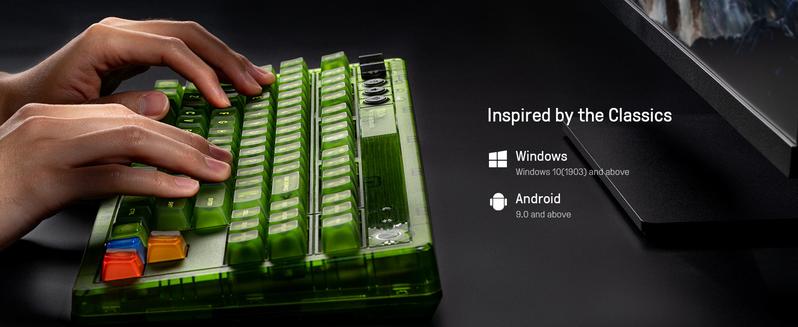 8BitDo Retro 87 Mechanical Keyboard with RGB Backlight, Bluetooth/2.4G/USB-C Hot Swappable Wireless Gaming Keyboard for Windows and Android - Xbox Edition (Officially Licensed)