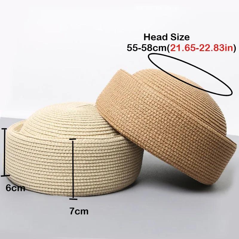 Straw Pillbox Hat Summer Beret Sun Hats Japanese Retro Weeding Fedora Hostess Fashion Millinery Fascinator Designer Painter Hat