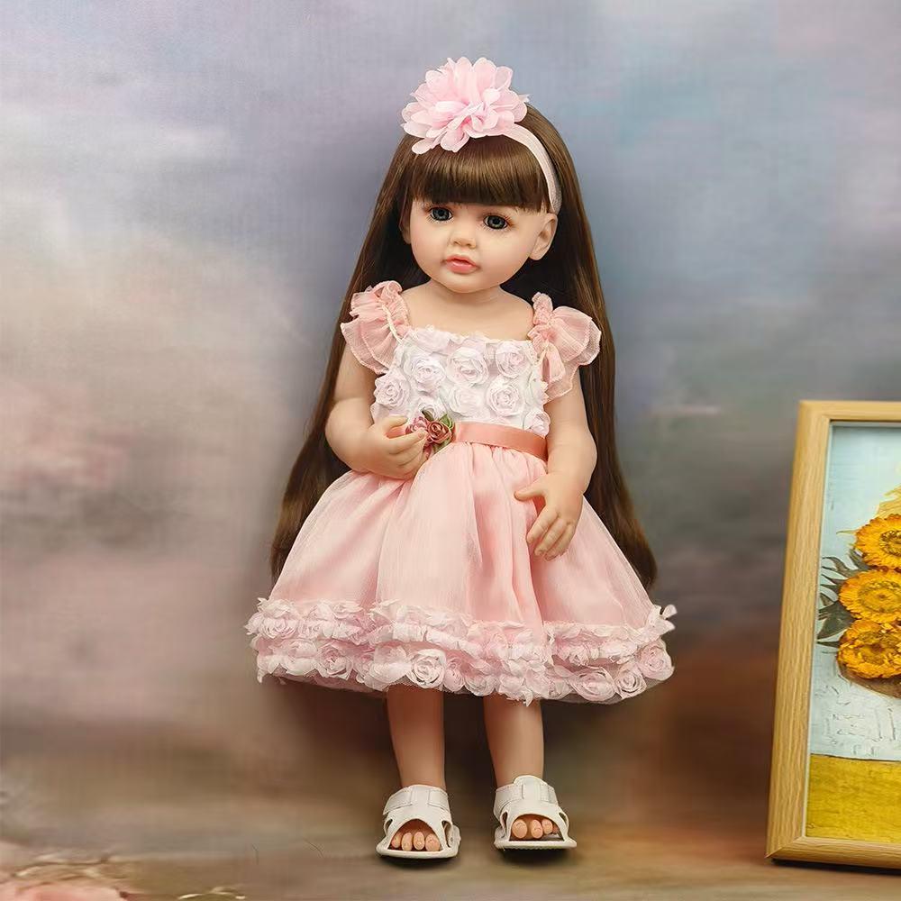 22 Inch Realistic Doll Reborn Doll, Realistic Newborn Baby Doll with Accessories, Cute Play House Pretend Play Toy, Gorgeous Doll, Girls Birthday Gift, Holiday Gift