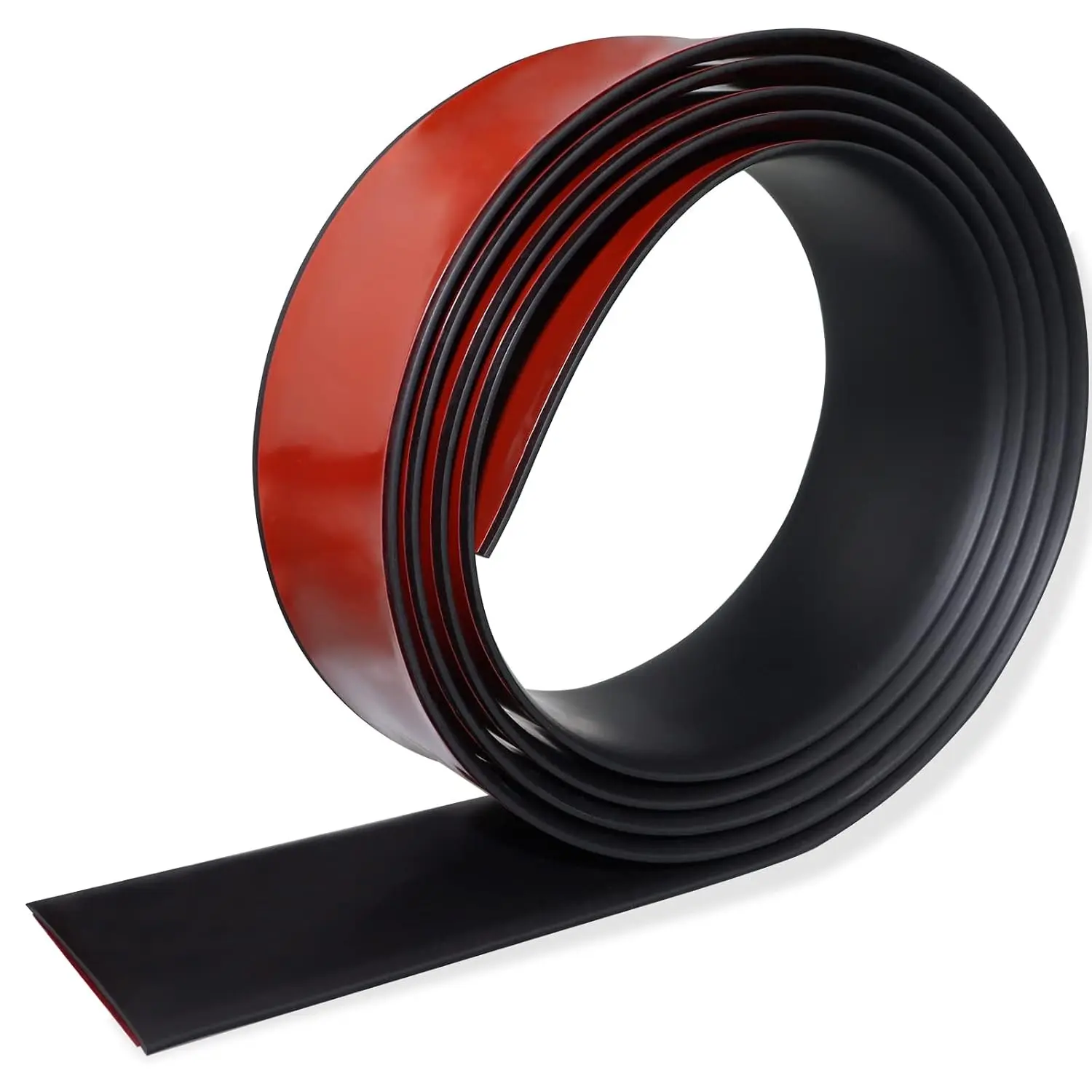 FONUNO Vinyl Floor Transition Strip Self Adhesive Threshold Strip | Peel and Stick Transition Strips for Doorway Vinyl Floor Divider Strip, Pure Color (2" Wide x 3.3Ft Long, Black)