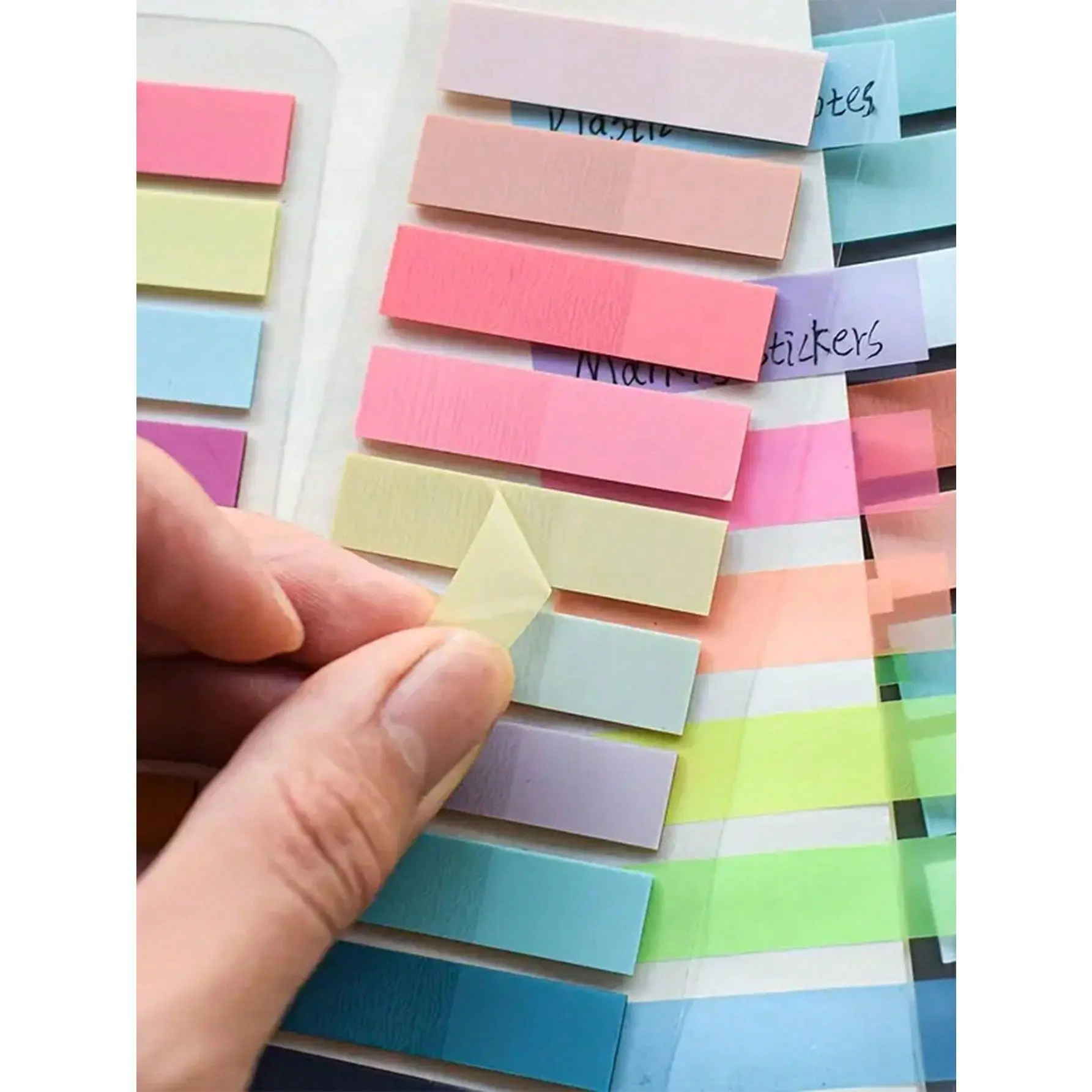Transparent Sticky Notes Tabs, 600/1200PCS Morandi Color-Coded Adhesive Index Labels, Self-Adhesive Marking Tools for Books & Notebooks, Back to School Supplies, Office Organization (Bag Accessories)