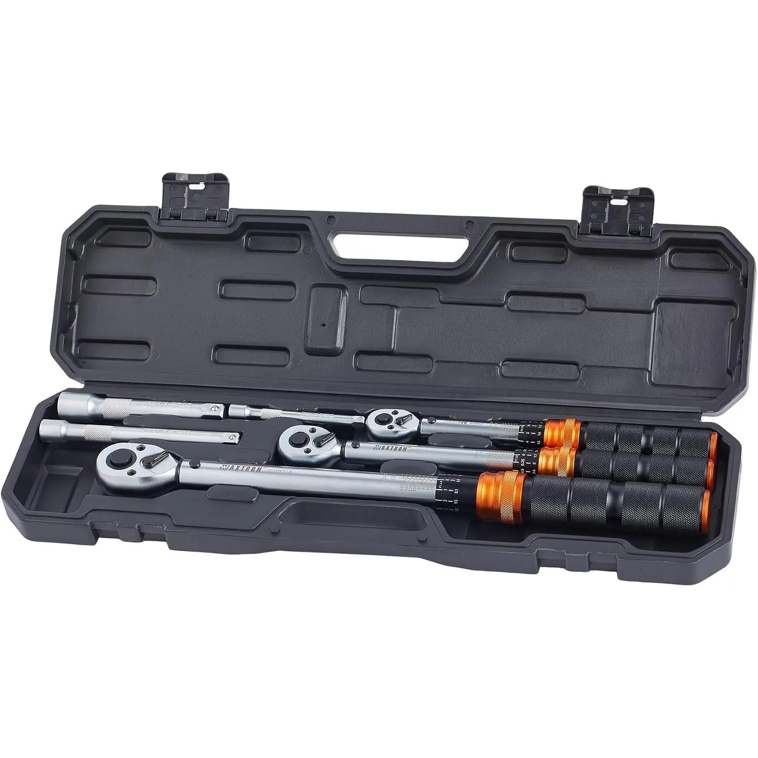 1/4" 3/8" 1/2" Drive Click Torque Wrench Set, 72- Torque Ratchet Kit for   , 6-